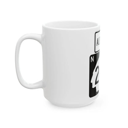 North Dakota Alt 200 (North Dakota) (Road Sign) White Coffee Mug - Go Mug Yourself