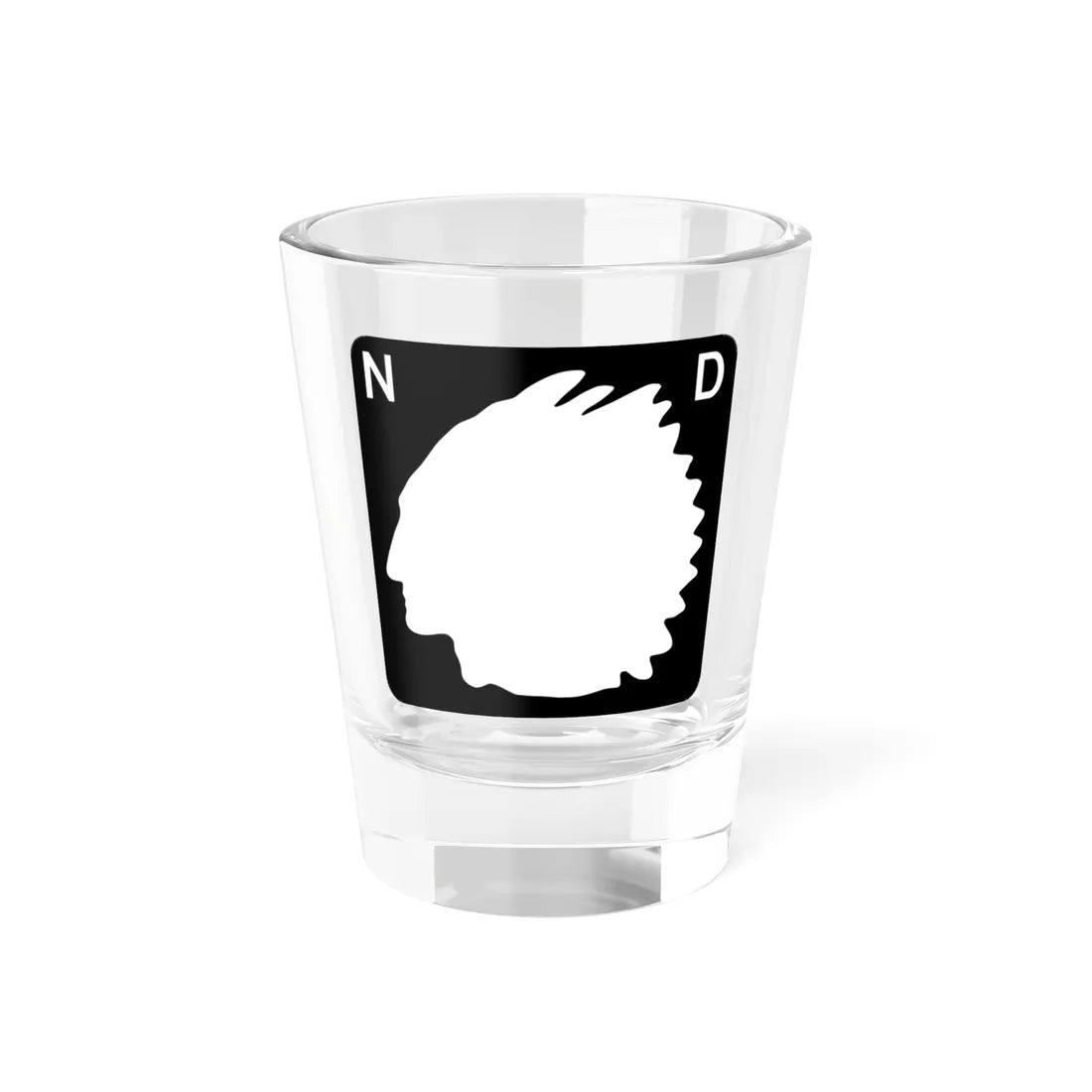 North Dakota blank (North Dakota) (Road Sign) Shot Glass 1.5oz 1.5oz - Go Mug Yourself
