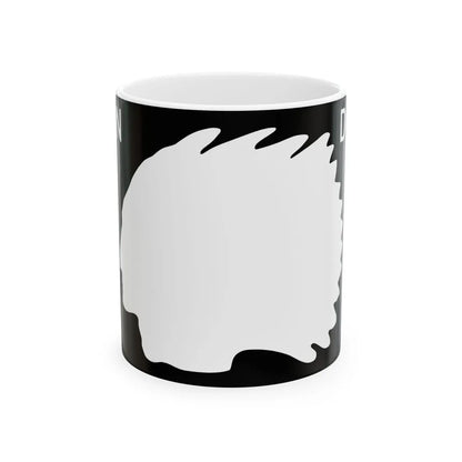 North Dakota wide blank (North Dakota) (Road Sign) White Coffee Mug 11oz - Go Mug Yourself