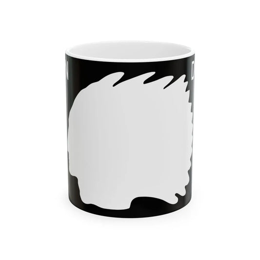 North Dakota wide blank (North Dakota) (Road Sign) White Coffee Mug 11oz - Go Mug Yourself