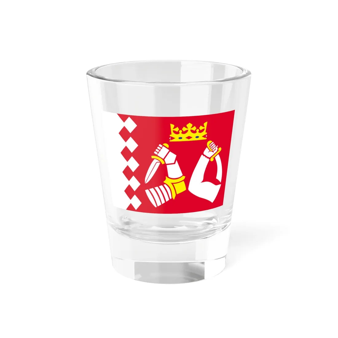 North karelia flag (Finland) Shot Glass 1.5oz 1.5oz - Go Mug Yourself