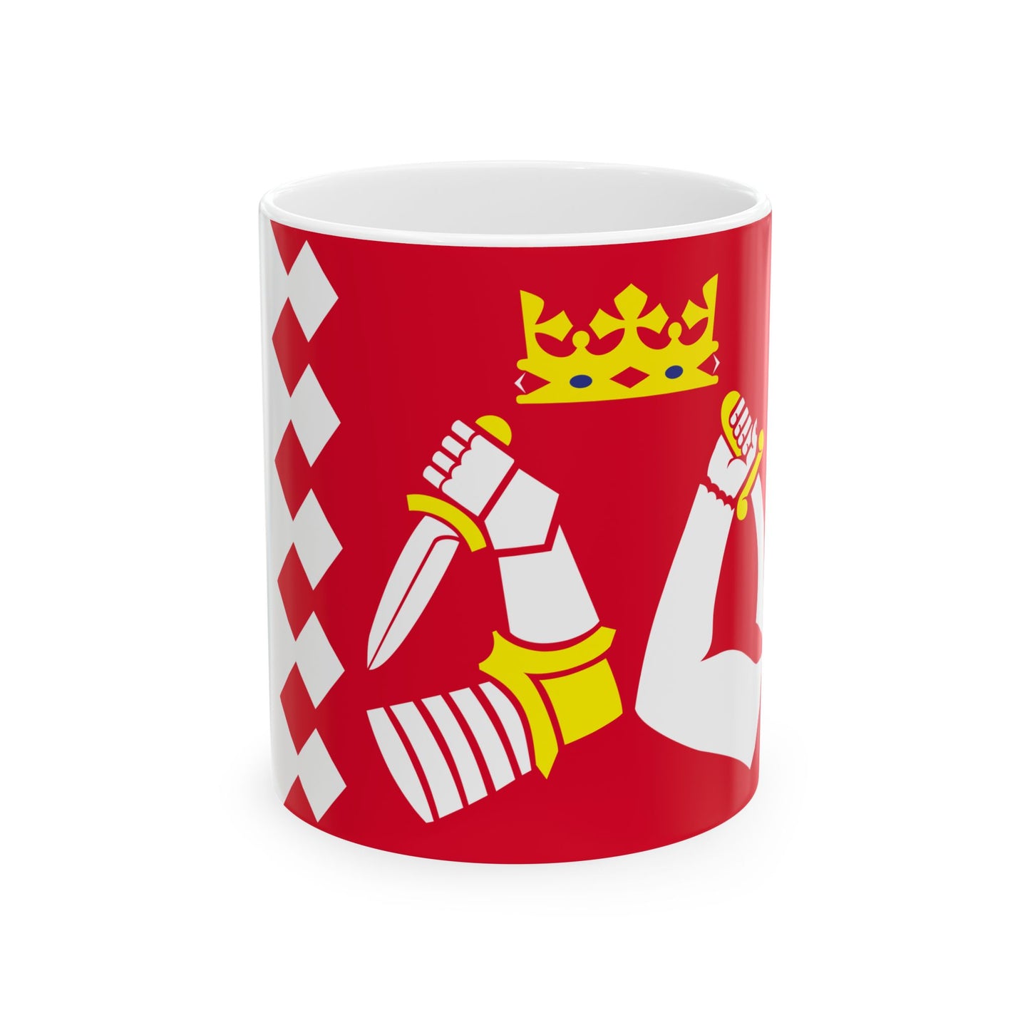 North karelia flag (Finland) White Coffee Mug-11oz-Go Mug Yourself