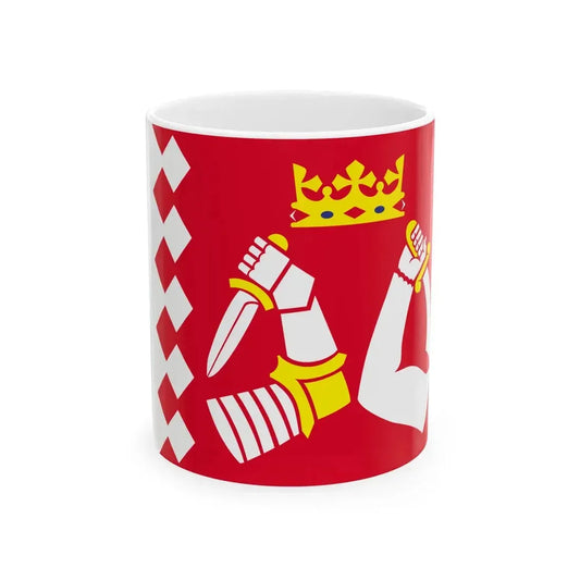 North karelia flag (Finland) White Coffee Mug 11oz - Go Mug Yourself