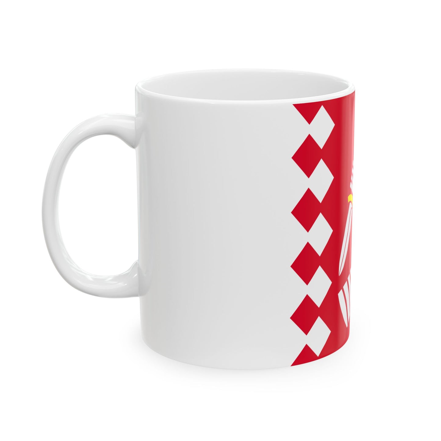 North karelia flag (Finland) White Coffee Mug-Go Mug Yourself
