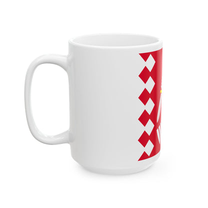 North karelia flag (Finland) White Coffee Mug-Go Mug Yourself