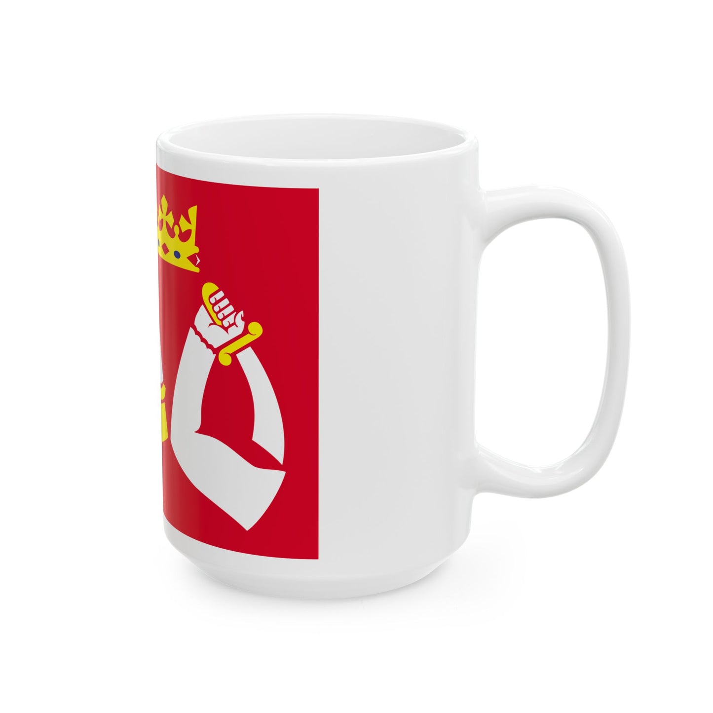 North karelia flag (Finland) White Coffee Mug-Go Mug Yourself