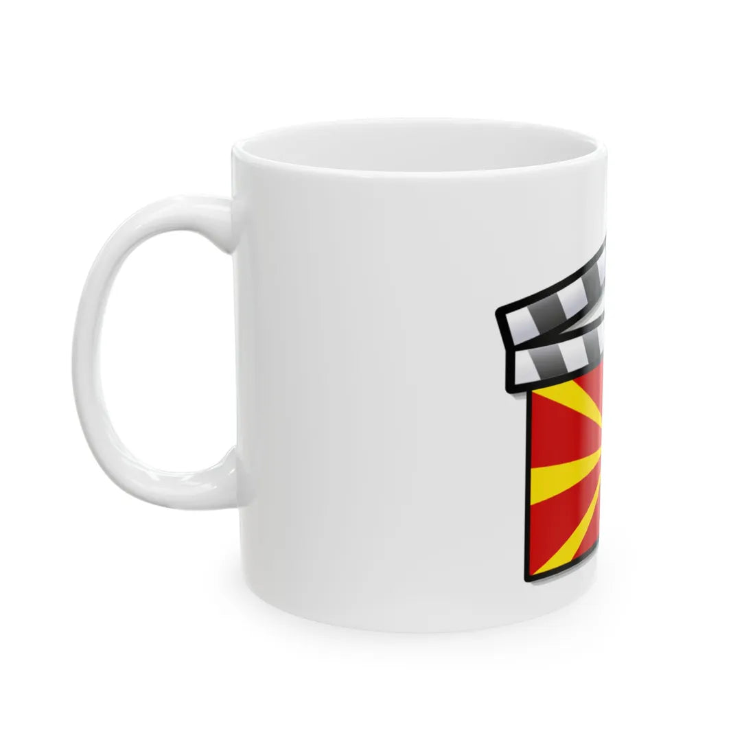 North Macedonia film clapperboard (North Macedonia) White Coffee Mug - Go Mug Yourself
