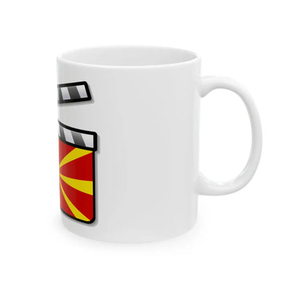 North Macedonia film clapperboard (North Macedonia) White Coffee Mug - Go Mug Yourself