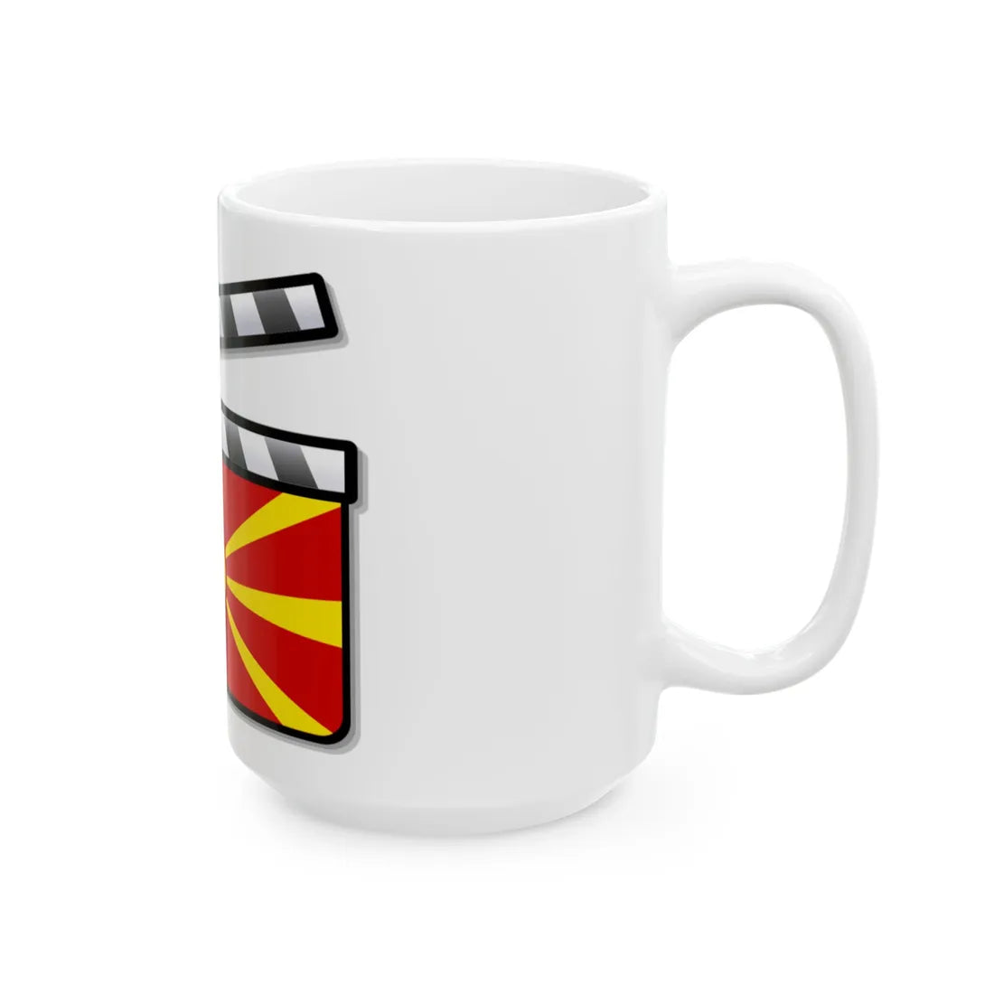 North Macedonia film clapperboard (North Macedonia) White Coffee Mug - Go Mug Yourself