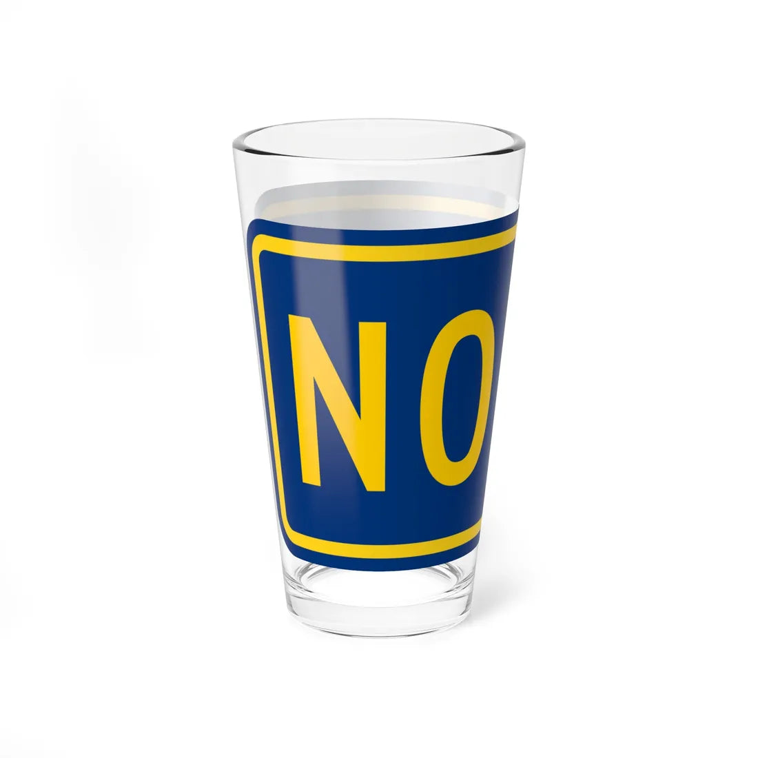 North plate county es (Puerto Rico) (Road Sign) Pint Glass 16oz - Go Mug Yourself