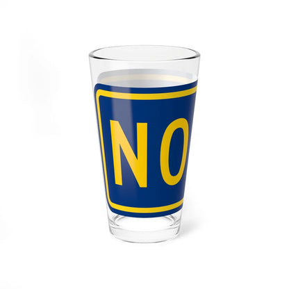 North plate county es (Puerto Rico) (Road Sign) Pint Glass 16oz - Go Mug Yourself