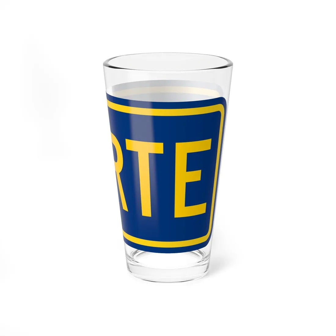 North plate county es (Puerto Rico) (Road Sign) Pint Glass 16oz - Go Mug Yourself