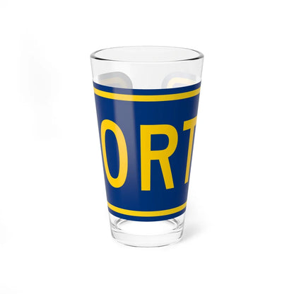 North plate county es (Puerto Rico) (Road Sign) Pint Glass 16oz - Go Mug Yourself