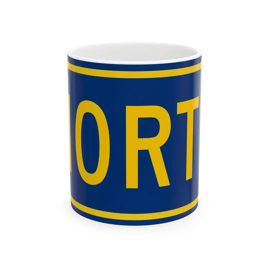 North plate county es (Puerto Rico) (Road Sign) White Coffee Mug 11oz - Go Mug Yourself