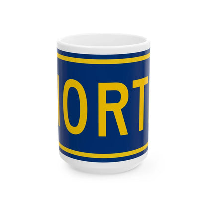 North plate county es (Puerto Rico) (Road Sign) White Coffee Mug 15oz - Go Mug Yourself