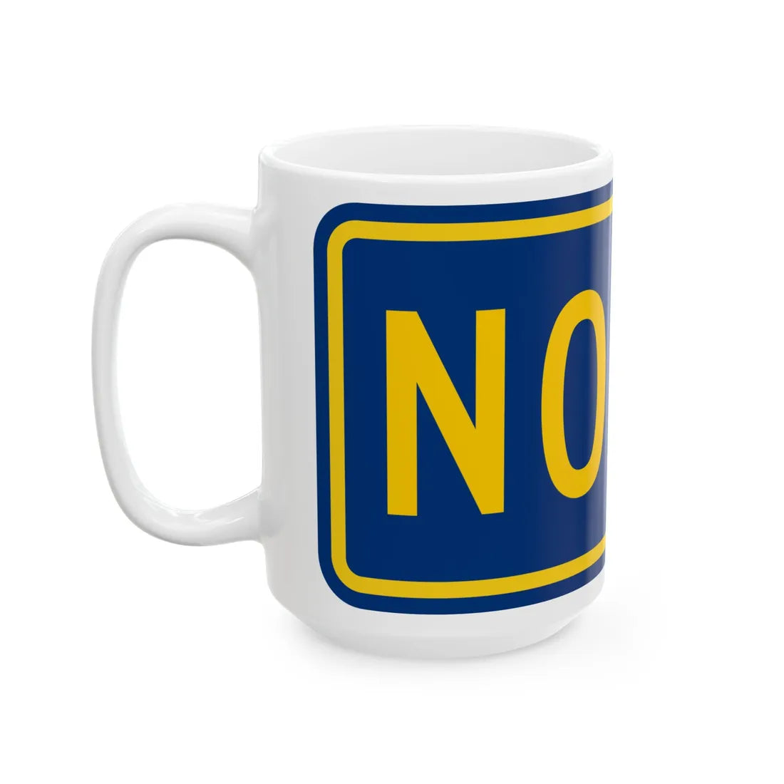 North plate county es (Puerto Rico) (Road Sign) White Coffee Mug - Go Mug Yourself