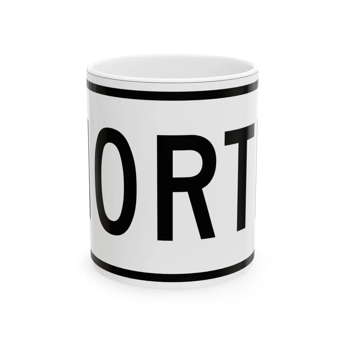 North plate small es (Puerto Rico) (Road Sign) White Coffee Mug 11oz - Go Mug Yourself