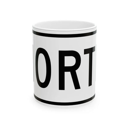 North plate small es (Puerto Rico) (Road Sign) White Coffee Mug 11oz - Go Mug Yourself