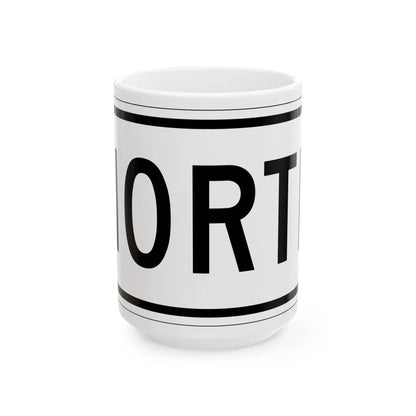 North plate small es (Puerto Rico) (Road Sign) White Coffee Mug 15oz - Go Mug Yourself