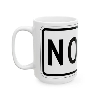 North plate small es (Puerto Rico) (Road Sign) White Coffee Mug - Go Mug Yourself
