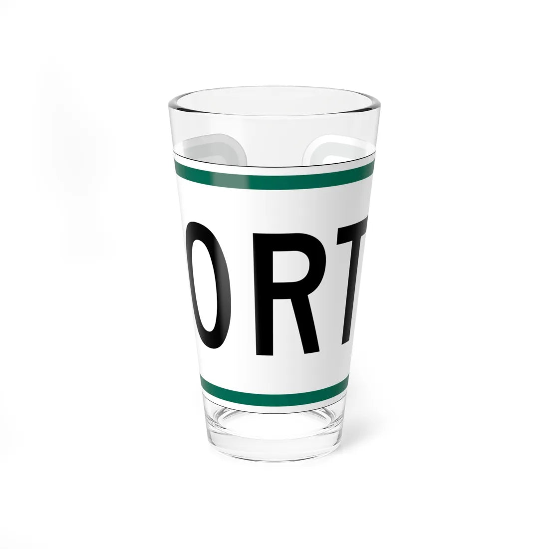 North plate small South Dakota (South Dakota) (Road Sign) Pint Glass 16oz 16oz - Go Mug Yourself