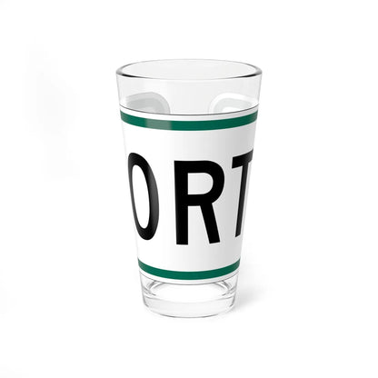 North plate small South Dakota (South Dakota) (Road Sign) Pint Glass 16oz 16oz - Go Mug Yourself