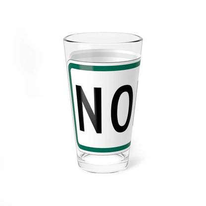North plate small South Dakota (South Dakota) (Road Sign) Pint Glass 16oz - Go Mug Yourself