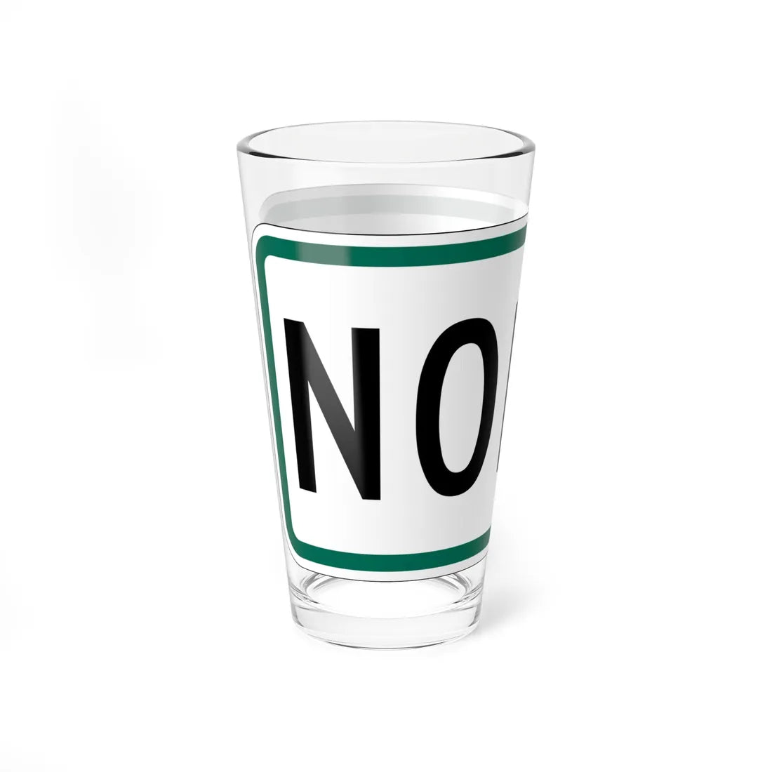 North plate small South Dakota (South Dakota) (Road Sign) Pint Glass 16oz - Go Mug Yourself