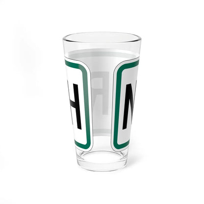 North plate small South Dakota (South Dakota) (Road Sign) Pint Glass 16oz - Go Mug Yourself