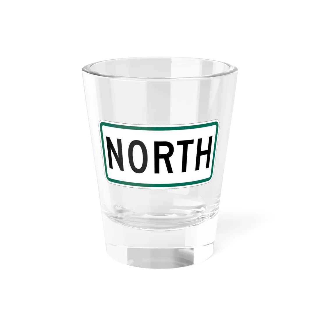 North plate small South Dakota (South Dakota) (Road Sign) Shot Glass 1.5oz 1.5oz - Go Mug Yourself