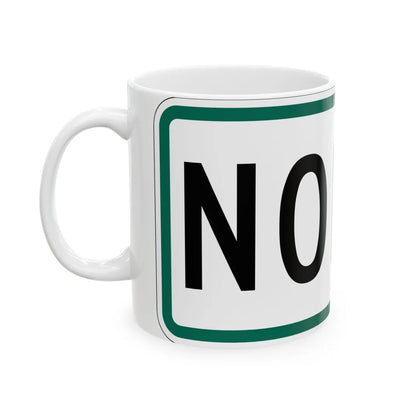 North plate small South Dakota (South Dakota) (Road Sign) White Coffee Mug - Go Mug Yourself