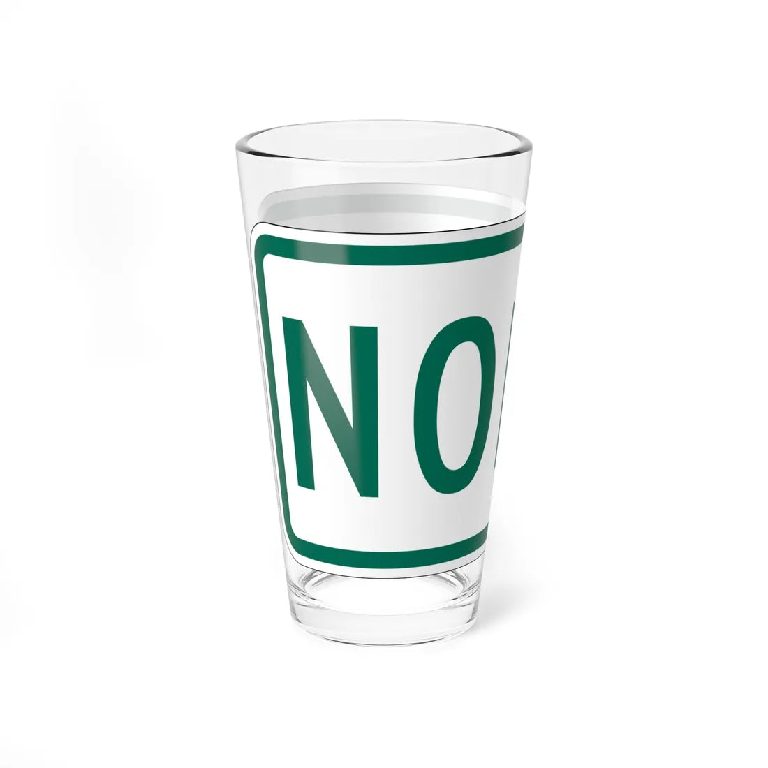 North plate small Vermont (Vermont) (Road Sign) Pint Glass 16oz - Go Mug Yourself