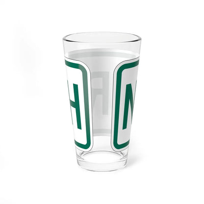 North plate small Vermont (Vermont) (Road Sign) Pint Glass 16oz - Go Mug Yourself