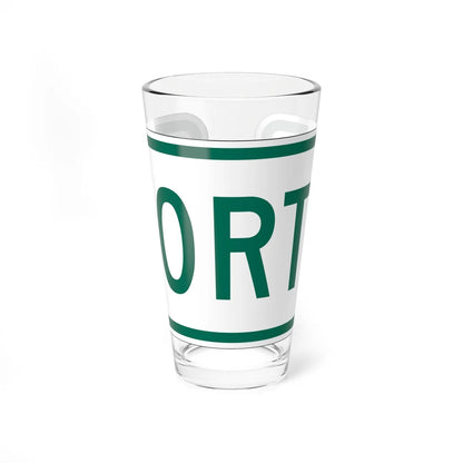 North plate small Vermont (Vermont) (Road Sign) Pint Glass 16oz - Go Mug Yourself