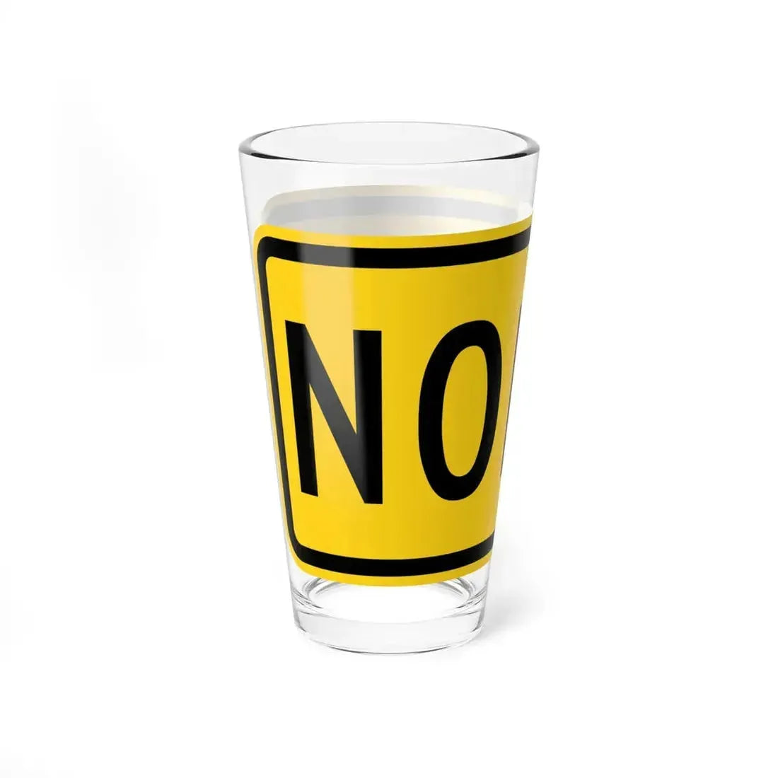 North plate small Wyoming (Wyoming) (Road Sign) Pint Glass 16oz - Go Mug Yourself