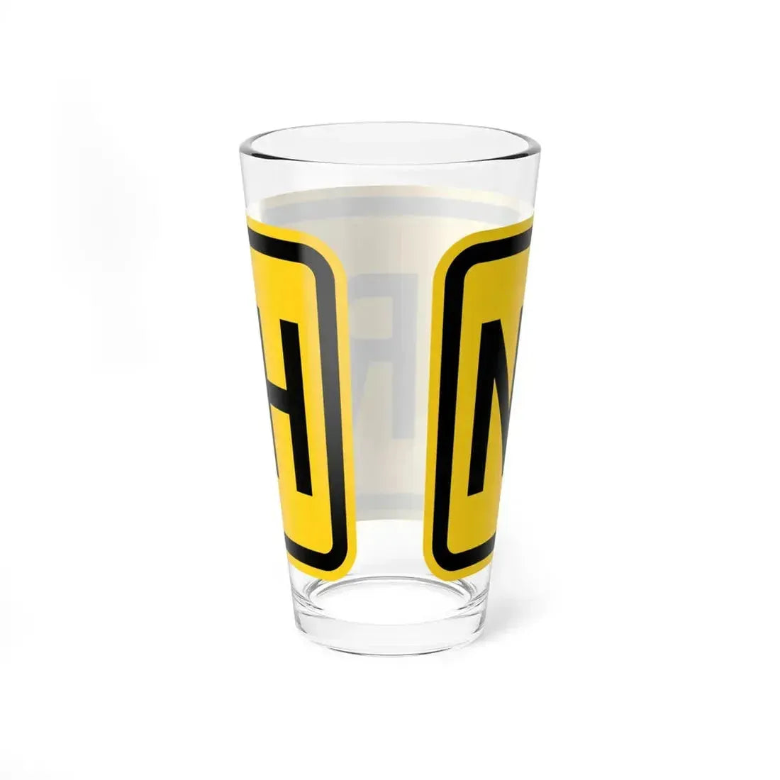 North plate small Wyoming (Wyoming) (Road Sign) Pint Glass 16oz - Go Mug Yourself