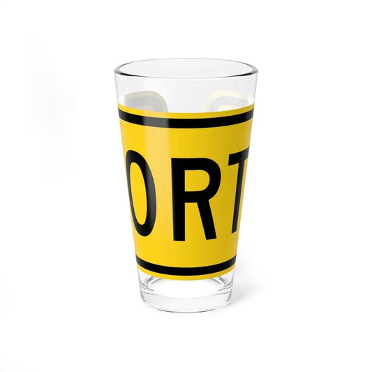 North plate small Wyoming (Wyoming) (Road Sign) Pint Glss 16oz 16oz - Go Mug Yourself