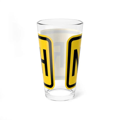 North plate small Wyoming (Wyoming) (Road Sign) Pint Glss 16oz - Go Mug Yourself
