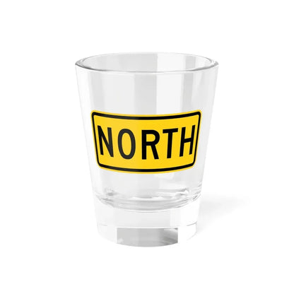 North plate small Wyoming (Wyoming) (Road Sign) Shot Glass 1.5oz 1.5oz - Go Mug Yourself