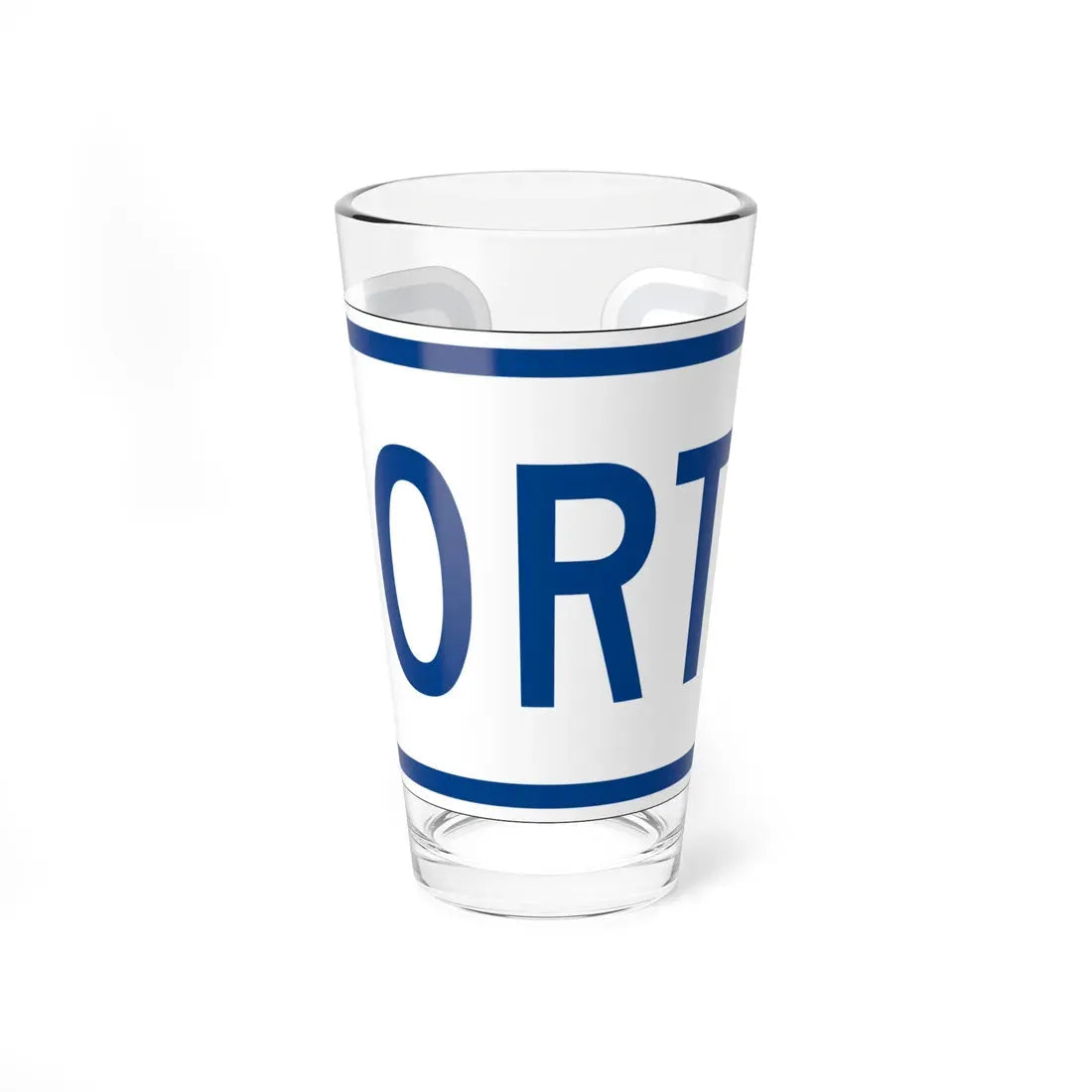 North plate South Carolina (South Carolina) (Road Sign) Pint Glass 16oz 16oz - Go Mug Yourself