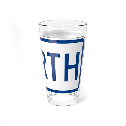 North plate South Carolina (South Carolina) (Road Sign) Pint Glass 16oz - Go Mug Yourself