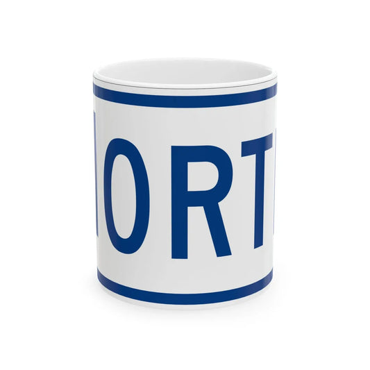 North plate South Carolina (South Carolina) (Road Sign) White Coffee Mug 11oz - Go Mug Yourself