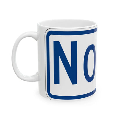 North plate South Carolina (South Carolina) (Road Sign) White Coffee Mug - Go Mug Yourself