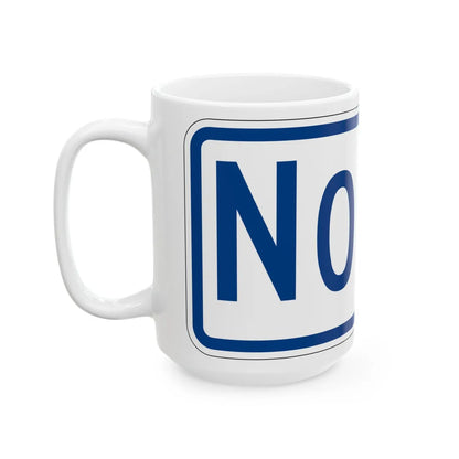 North plate South Carolina (South Carolina) (Road Sign) White Coffee Mug - Go Mug Yourself