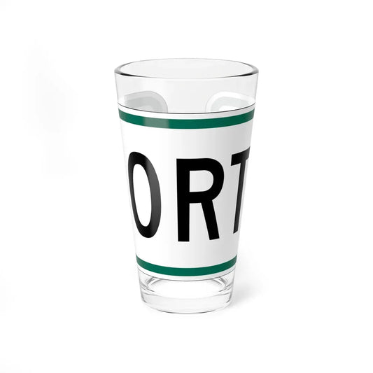 North plate South Dakota (South Dakota) (Road Sign) Pint Glass 16oz 16oz - Go Mug Yourself
