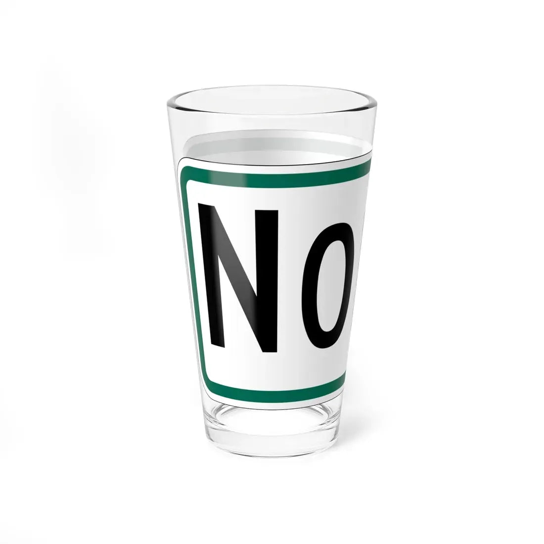 North plate South Dakota (South Dakota) (Road Sign) Pint Glass 16oz - Go Mug Yourself