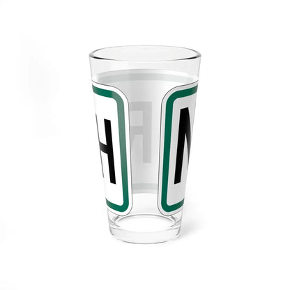 North plate South Dakota (South Dakota) (Road Sign) Pint Glass 16oz - Go Mug Yourself