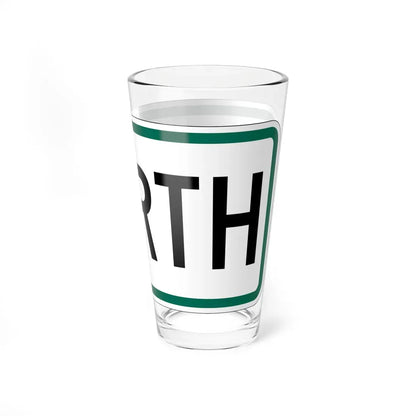 North plate South Dakota (South Dakota) (Road Sign) Pint Glass 16oz - Go Mug Yourself