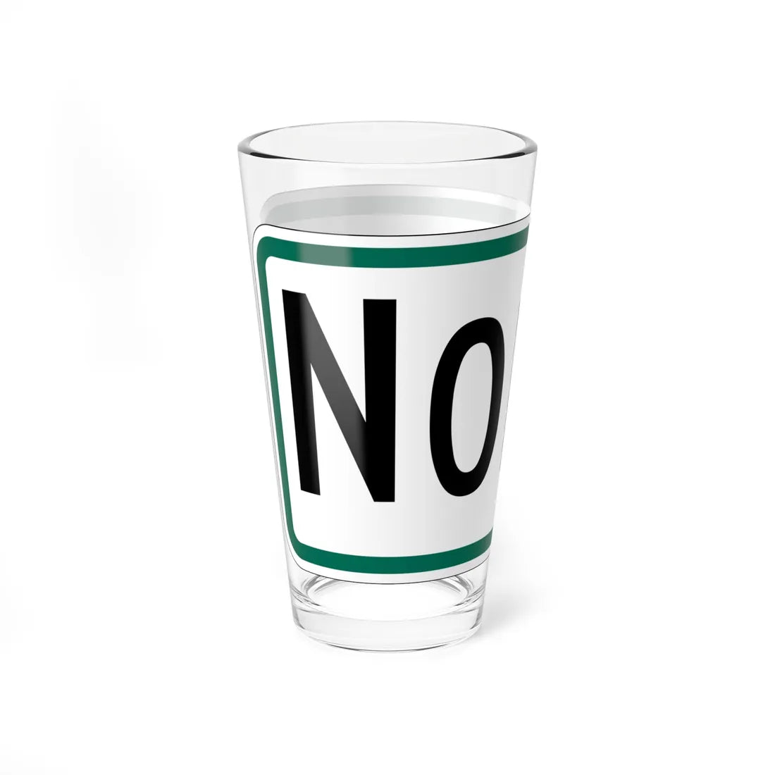 North plate South Dakota (South Dakota) (Road Sign) Pint Glss 16oz - Go Mug Yourself