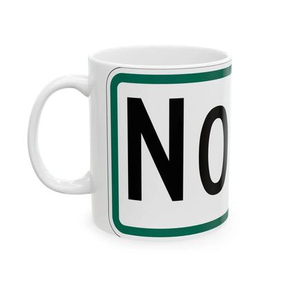 North plate South Dakota (South Dakota) (Road Sign) White Coffee Mug - Go Mug Yourself